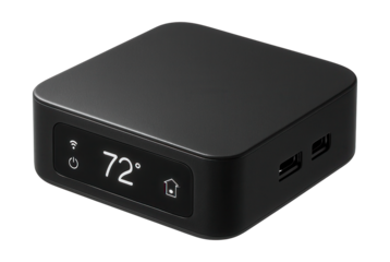 Durable smart home hub, perfect for temporary use in rentals or vacation spots.