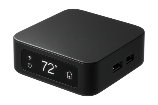 Durable smart home hub, perfect for temporary use in rentals or vacation spots.