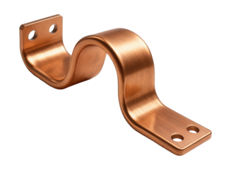 Bendable copper grounding busbar for compact home installations, fits around obstacles.