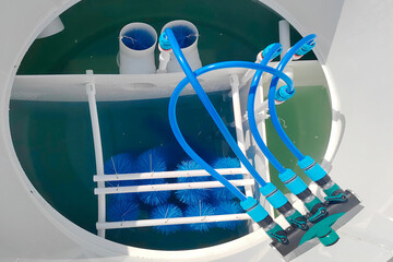 Installation of a septic tank on the site.