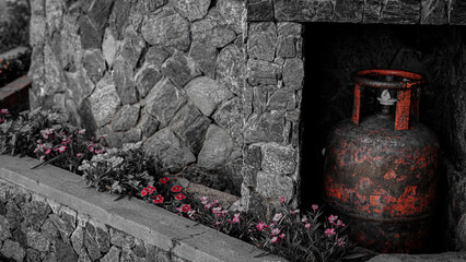 Old Stone Brick Wall Ancient Architecture Fountain Water Feature Texture
