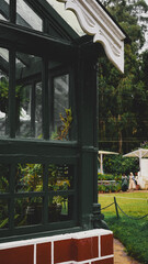 Traditional Green Wooden House Garden Architecture Building Nature Cottage