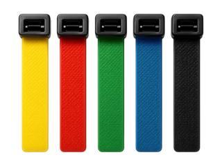 Extra-wide cable ties for securely bundling thick audio cables in a studio.