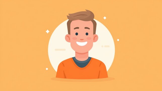 Cheerful young man illustration