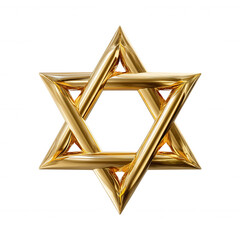 3d icon Golden star of david symbol of judaism faith and spirituality a against background transparent