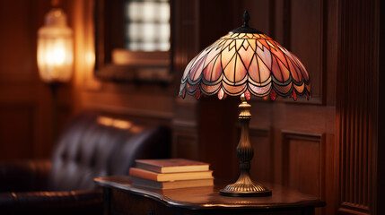 The Tiffany table lamp displays vintage elegance; its soft, warm light and artistic design create a cozy, refined, and stylish atmosphere in any room.