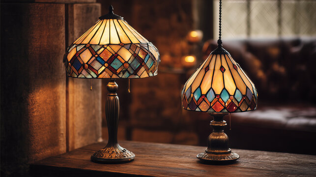 The Tiffany table lamp displays vintage elegance; its soft, warm light and artistic design create a cozy, refined, and stylish atmosphere in any room.