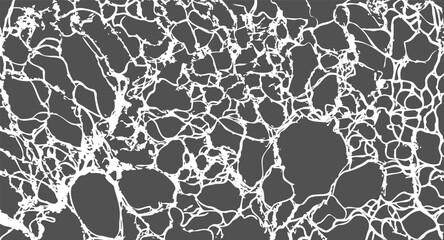 Chaotic Torn Net Pattern Vector background. Irregular web-like tissue and Cracked Mesh Silhouette for Distressed Abstract Overlays