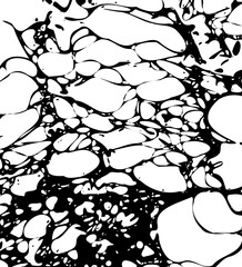 Marbled Texture vector. Abstract organic mesh with irregular shapes in black and white color. Fluid ink art. Liquid oil web background