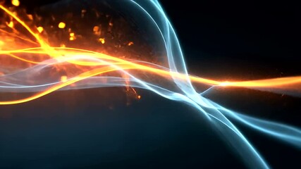 Abstract energy streams with vibrant light and a dark background create contrast - Powered by Adobe