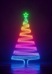 A beautiful purple Christmas tree shines brightly, spreading holiday joy and festive magic all around. Christmas tree, festive lights, winter decoration, and joyful holiday atmosphere.