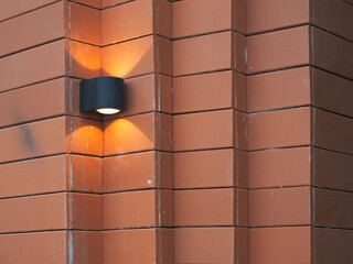 Red bricks for building in construction site for background.