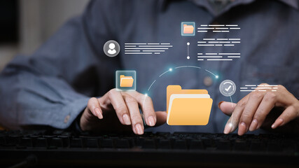 Digital file management system and data organization technology concept