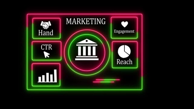 Online Marketing Campaign Dashboard with Target Audience, Leads, CTR, and Engagement DataDashboard with Leads, Engagement,CTR, and Reach Metrics 4k video