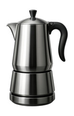 Geyser coffee maker with double-layered base for even heating, perfect for induction