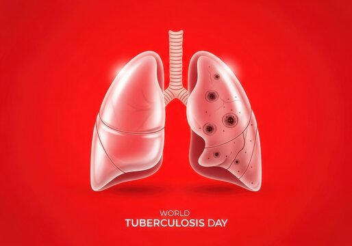 Visualizing tuberculosis impact on lungs illustrates disease awareness for world tuberculosis day