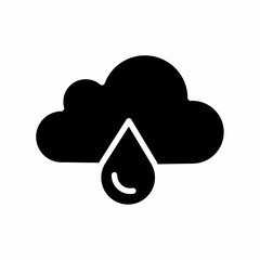 Black rainy weather icon vector illustration. icon vector.