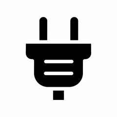 Obraz premium Black plug icon vector illustration. icon vector.