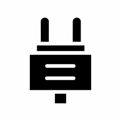 Black plugs icon vector illustration. icon vector.