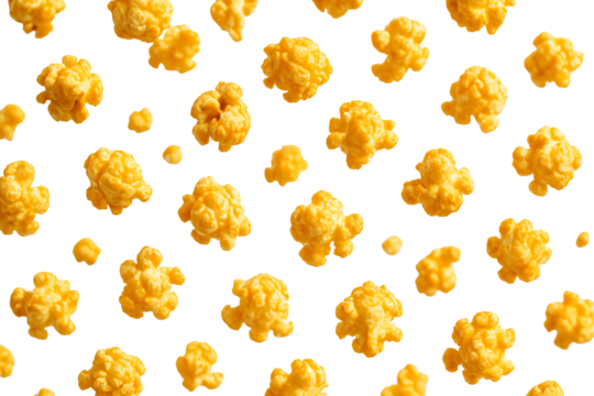 Popcorn pattern on white background. Snack time concept.