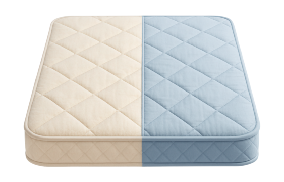 A reversible mattress pad for seasonal comfort?one side for warmth, the other for coolness.