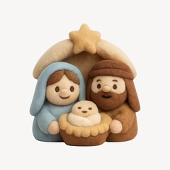 Cute nativity scene illustration