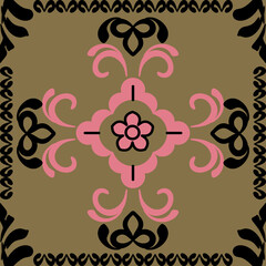 Abstract flora, Geometric Ethnic traditional seamless,Knitting,Navajo Native American Indian, tribal, traditional, pattern design for carpet, print, wrap, decorative, illustration, Fabric, Wallpaper, 