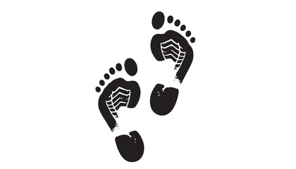 Footprint of a pair of human feet