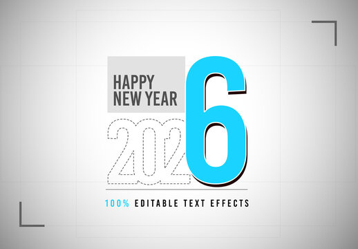 2026 Happy New Year Text Effect