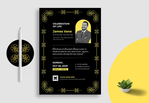 Funeral Program Template Layout