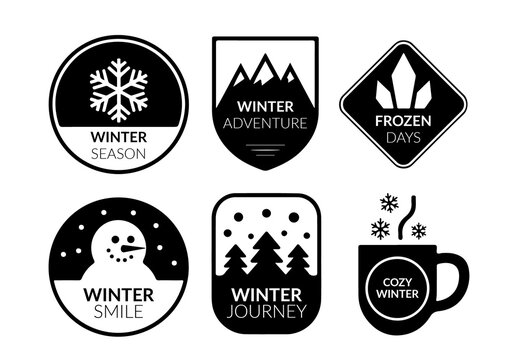 Winter Badge Design Layout