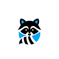 Stylized Raccoon in Circle Brand Icon
