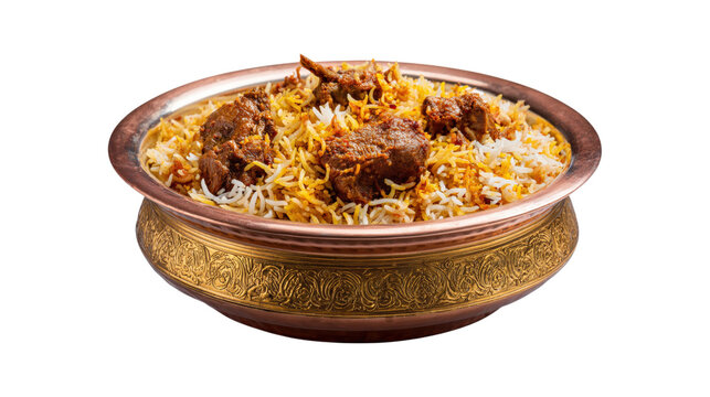 A bowl of food with meat and rice