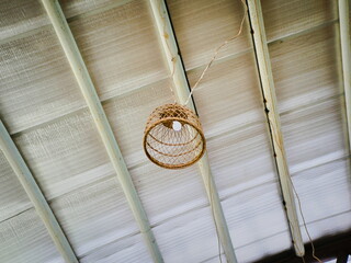 Decorative Hanging Lamp in Tropical Garden Atmosphere