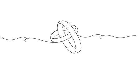 Romantic Marriage Proposal in Continuous Line Art,Happy propose day concept continuous single line art vector illustration