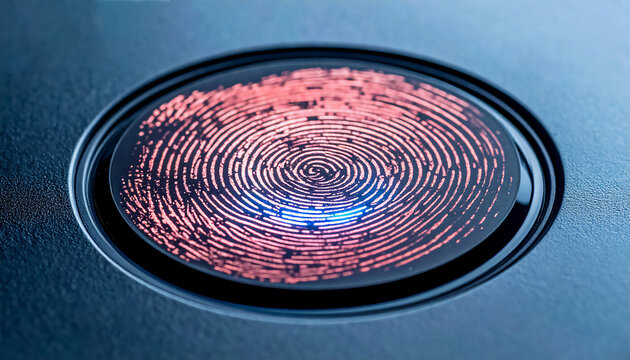 Fingerprint floats in a digital void, like luminous seal of identity etched into circuitry, silent gatekeeper between access and denial. It’s a cipher, a signature, a symbol of trust and surveillance