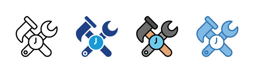 Development Tools icon set multiple style collection