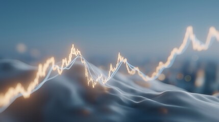 Close-up of founders interacting with floating financial projections and AI suggestions for market trends — representing data-driven decision making, modern investment preparation, and