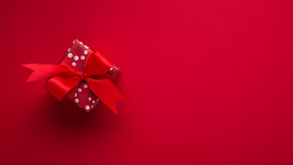 Merry Christmas and Happy Holidays greeting card, frame, banner. New Year. Christmas gift box,...