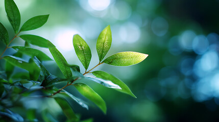 Obraz premium fresh green leaves