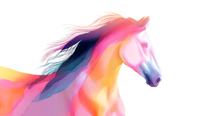 Fototapeta premium abstract colorful horse background
