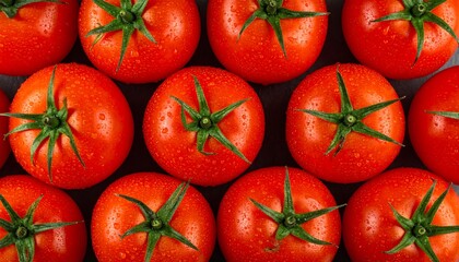 Vibrant Red Tomatoes - A Fresh and Healthy Harvest Display.