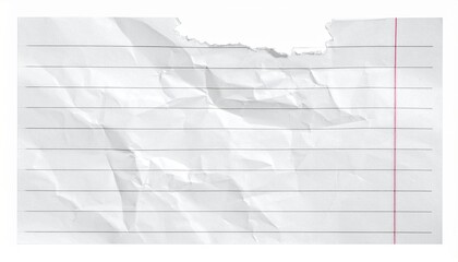 blank crumpled lined paper notebook paper with torn edges