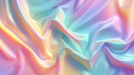 Naklejka premium Soft and Shiny Fabric with Iridescent Hues Capturing Light and Color, Creating a Dreamy and Ethereal Atmosphere for Creative Projects