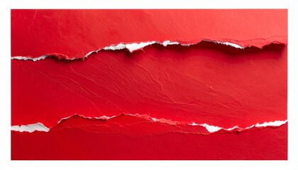 torn, paper, red, ripped, isolated, background, edge, scrap, texture, frame, banner, border, piece, hole, damage, rough, realistic, shredded, burst, break, element, design, material, strip, layered, c