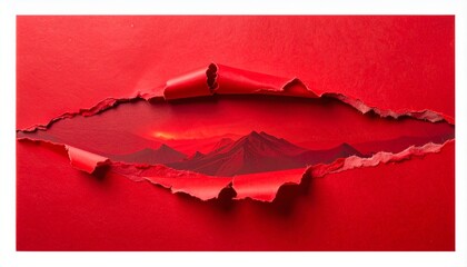 torn, paper, red, ripped, isolated, background, edge, scrap, texture, frame, banner, border, piece, hole, damage, rough, realistic, shredded, burst, break, element, design, material, strip, layered, c