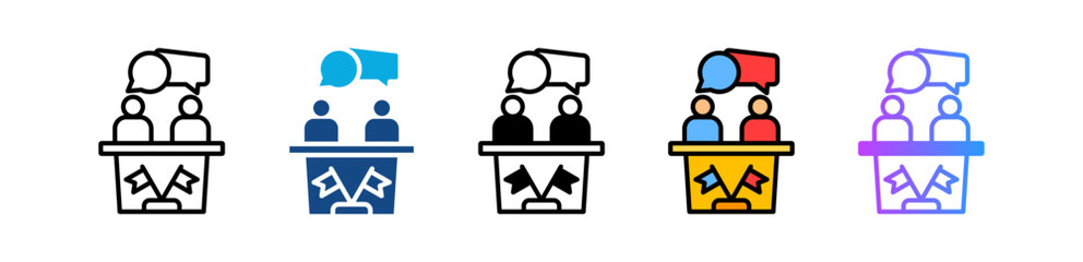 Political Dialogue multiple icon
