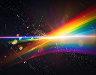 _light leak overlay effect with scratch dust and blur colorfullight