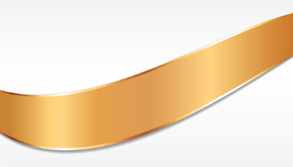long gold colored ribbon banner with frame
