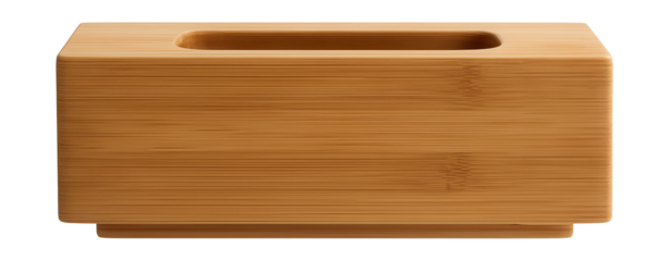 A low, rectangular bamboo vase for ikebana on a zen-style coffee table.